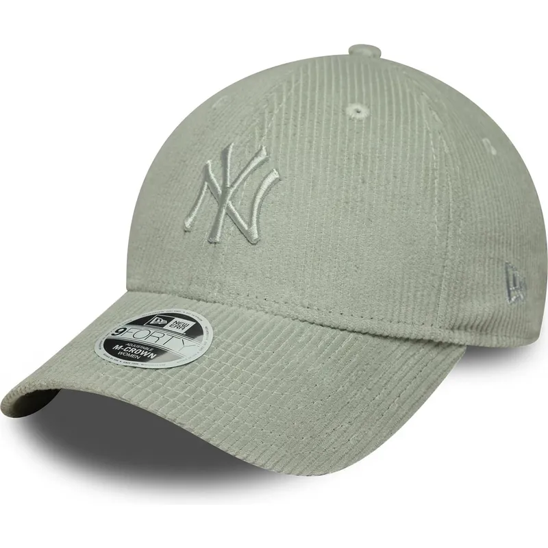 cap-kaareva-green-adjustable-strap-claro-9forty-m-crown-pastel-cord-new-york-yankees-mlb-new-era