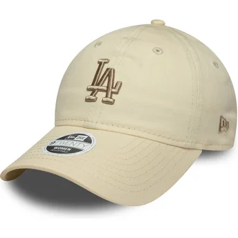 Cap kaareva beige adjustable strap 9TWENTY League Essential Midi Los Angeles Dodgers MLB New Era