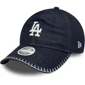 cap-kaareva-navy-blue-adjustable-strap-9twenty-denim-stitch-los-angeles-dodgers-mlb-new-era