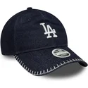 cap-kaareva-navy-blue-adjustable-strap-9twenty-denim-stitch-los-angeles-dodgers-mlb-new-era