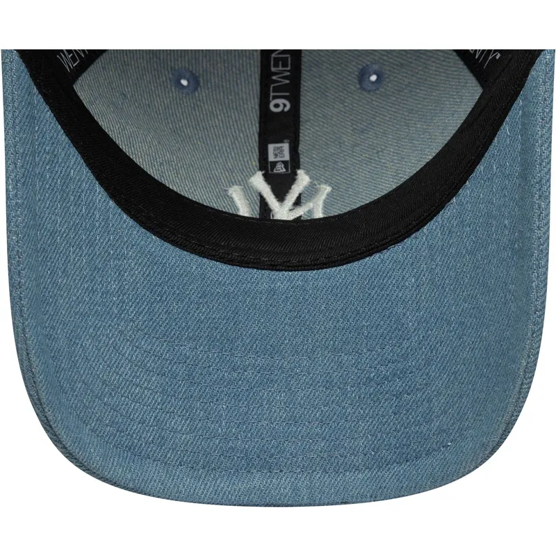 cap-kaareva-blue-adjustable-strap-9twenty-denim-stitch-new-york-yankees-mlb-new-era cap-kaareva-blue-adjustable-strap-9twenty-denim-stitch-new-york-yankees-mlb-new-era