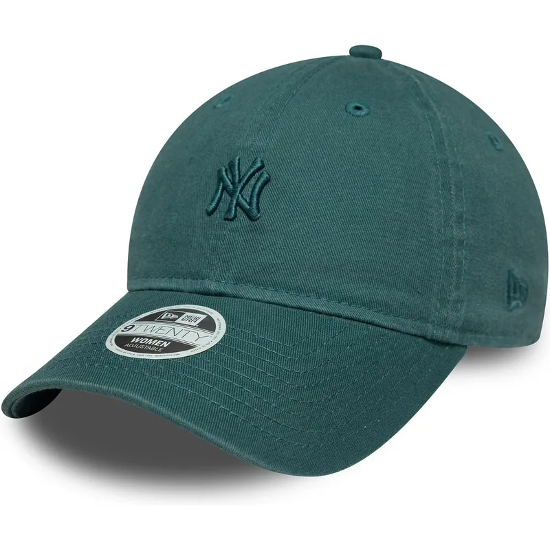lippikset-kaareva-vihrea-saadettava-nauha-9twenty-washed-mini-new-york-yankees-mlb-new-era