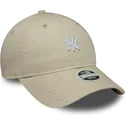 cap-kaareva-beige-adjustable-strap-9twenty-washed-mini-new-york-yankees-mlb-new-era