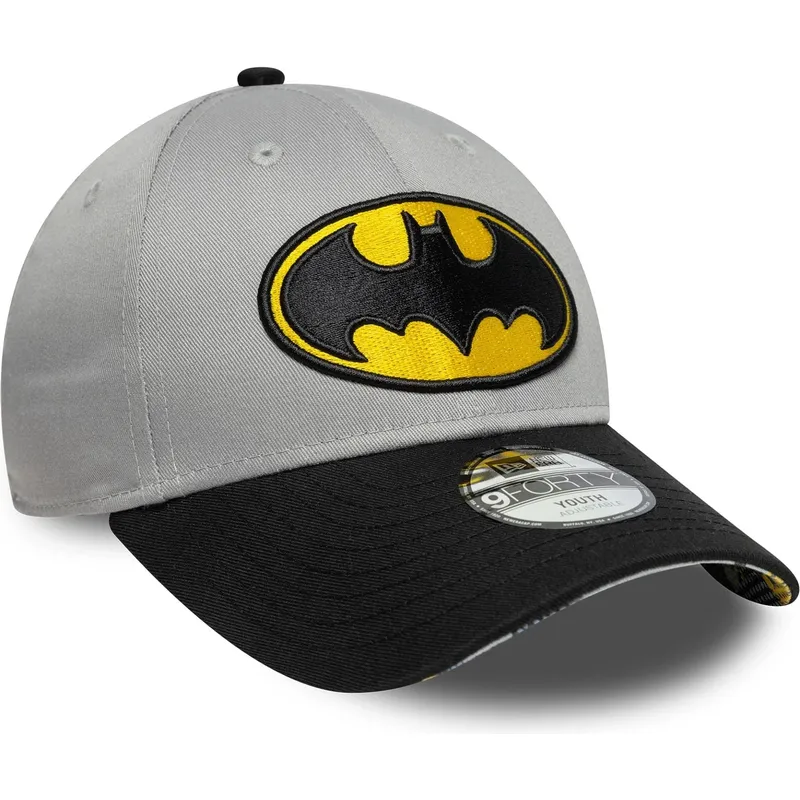 lippikset-kaareva-musta-saadettava-nauha-lapsille-9forty-batman-dc-comics-new-era