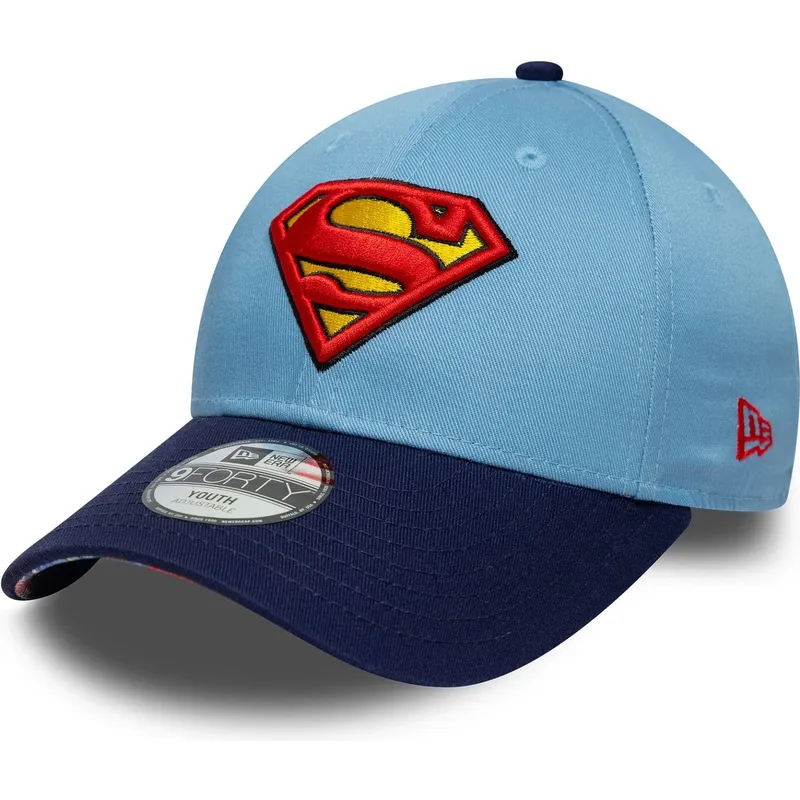 lippikset-kaareva-sininen-saadettava-nauha-lapsille-9forty-superman-dc-comics-new-era