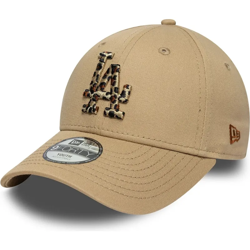 lippikset-kaareva-ruskea-saadettava-nauha-lapsille-9forty-animal-infill-los-angeles-dodgers-mlb-new-era