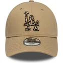 lippikset-kaareva-ruskea-saadettava-nauha-lapsille-9forty-animal-infill-los-angeles-dodgers-mlb-new-era