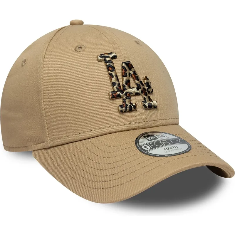lippikset-kaareva-ruskea-saadettava-nauha-lapsille-9forty-animal-infill-los-angeles-dodgers-mlb-new-era
