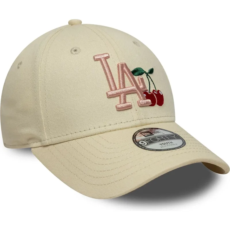 lippikset-kaareva-beige-saadettava-nauha-lapsille-9forty-fruit-icon-new-york-yankees-mlb-new-era