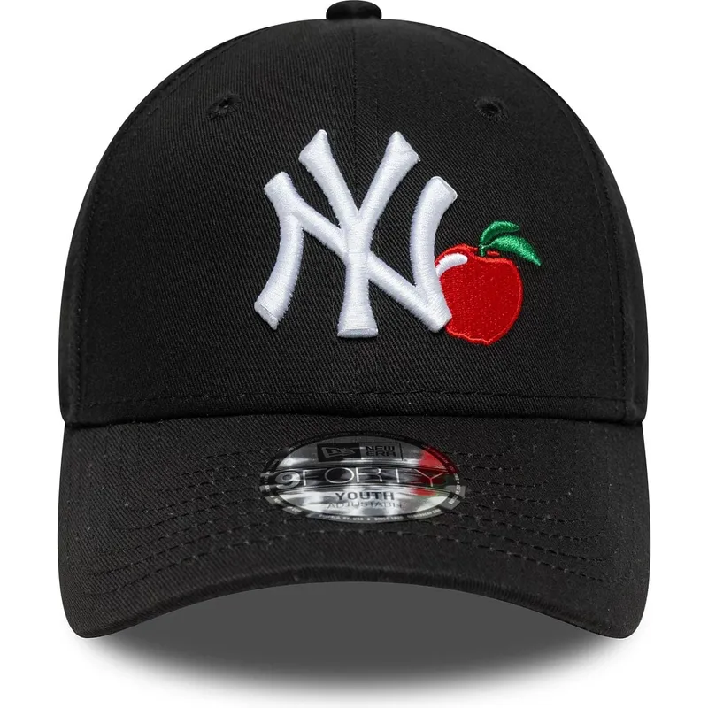 lippikset-kaareva-musta-saadettava-nauha-lapsille-9forty-fruit-icon-new-york-yankees-mlb-new-era