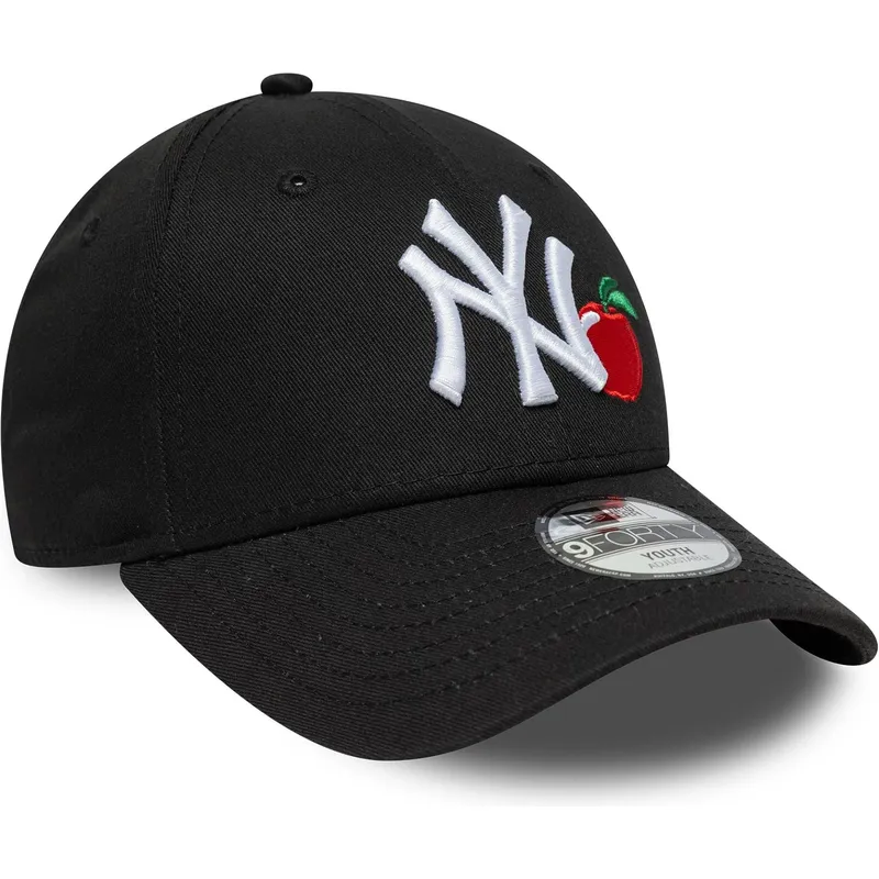 lippikset-kaareva-musta-saadettava-nauha-lapsille-9forty-fruit-icon-new-york-yankees-mlb-new-era