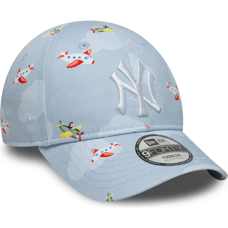 lippikset-kaareva-sininen-saadettava-nauha-lapsille-9forty-plane-all-over-print-new-york-yankees-mlb-new-era
