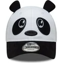 new-era-curved-brim-toddler-9forty-cord-ears-white-and-black-adjustable-cap