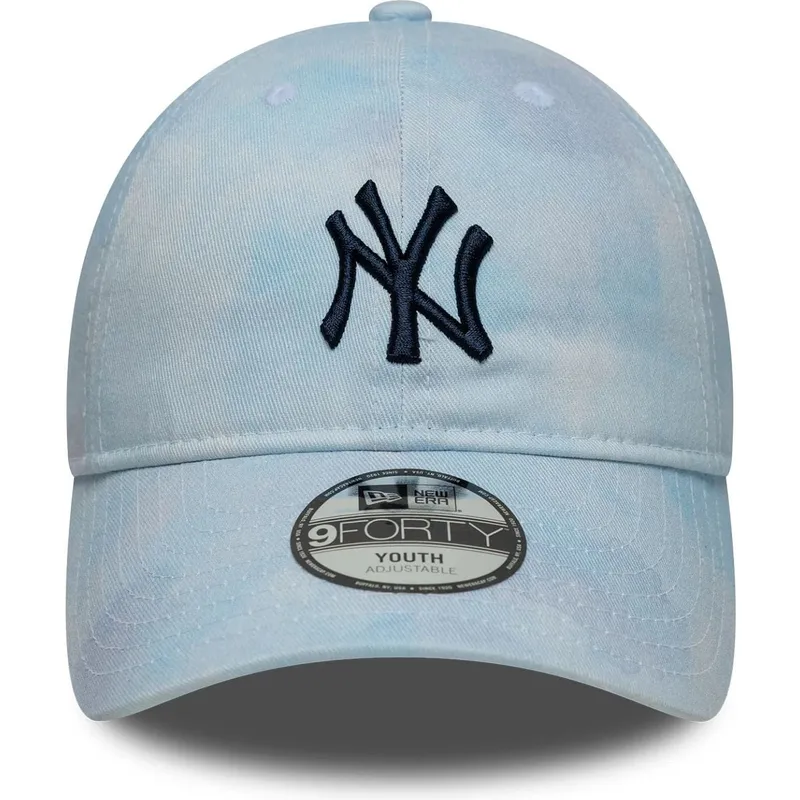lippikset-kaareva-sininen-saadettava-nauha-lapsille-9twenty-tie-dye-new-york-yankees-mlb-new-era