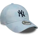 lippikset-kaareva-sininen-saadettava-nauha-lapsille-9twenty-tie-dye-new-york-yankees-mlb-new-era