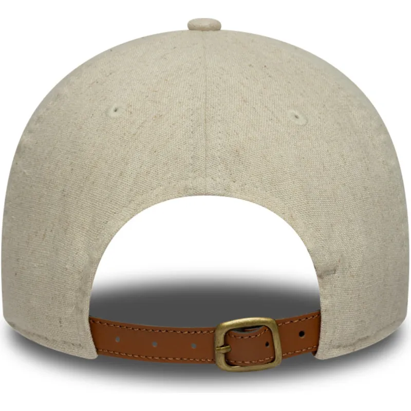 lippikset-kaareva-beige-saadettava-nauha-9twenty-linen-new-york-yankees-mlb-new-era