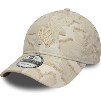 Lippikset kaareva beige säädettävä nauha 9TWENTY Img Floral New York Yankees MLB New Era