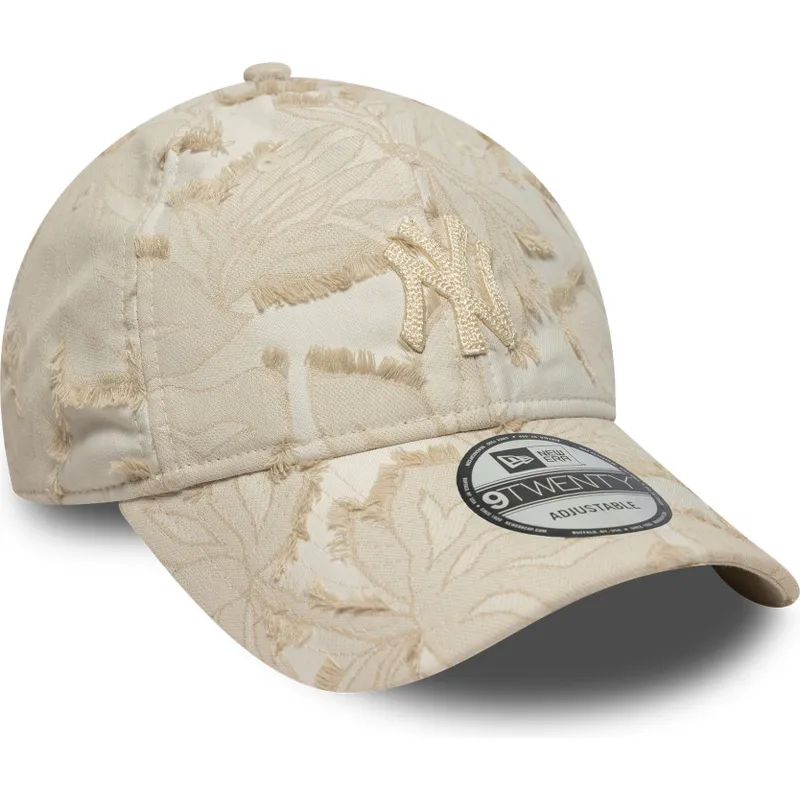 lippikset-kaareva-beige-saadettava-nauha-9twenty-img-floral-new-york-yankees-mlb-new-era