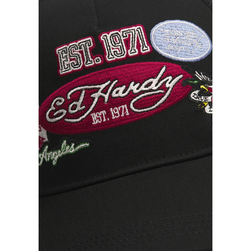 lippikset-kaareva-rekka-musta-snapback-est-1971-varsity-ed-hardy
