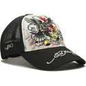 lippikset-kaareva-rekka-valkoinen-snapback-tattoo-eagle-graphic-ed-hardy