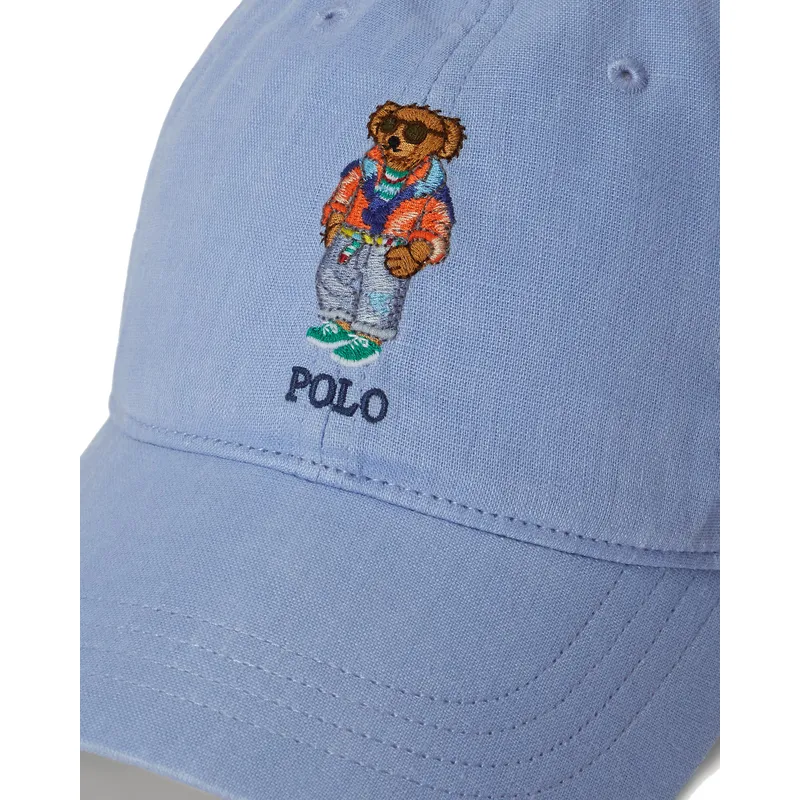 lippikset-kaareva-sininen-saadettava-nauha-classic-sport-twill-bear-polo-ralph-lauren
