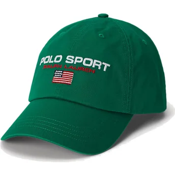Lippikset kaareva vihreä säädettävä nauha Sport Twill Polo Ralph Lauren