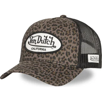 Lippikset kaareva rekka leopardi snapback CB BET Von Dutch