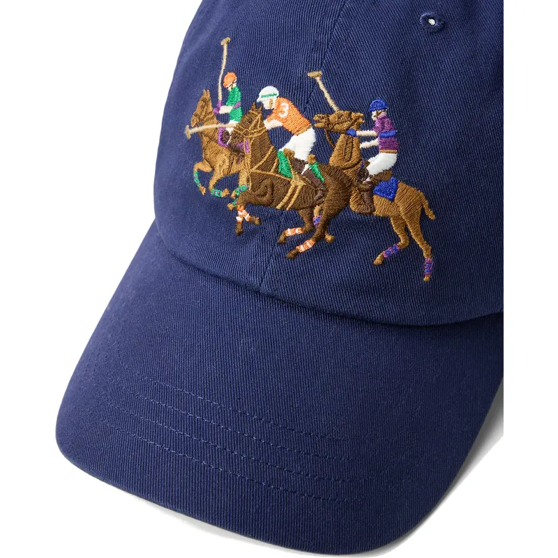 lippikset-kaareva-laivastonsininen-saadettava-nauha-twill-triple-pony-polo-ralph-lauren