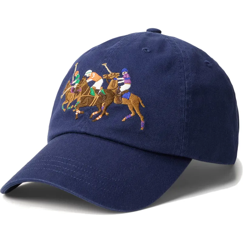 lippikset-kaareva-laivastonsininen-saadettava-nauha-twill-triple-pony-polo-ralph-lauren