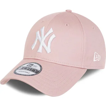 Cap kaareva pink adjustable strap claro 9FORTY League Essential New York Yankees MLB New Era