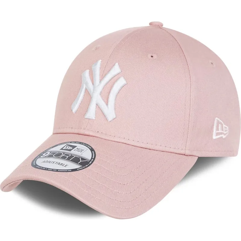 cap-kaareva-pink-adjustable-strap-claro-9forty-league-essential-new-york-yankees-mlb-new-era cap-kaareva-pink-adjustable-strap-claro-9forty-league-essential-new-york-yankees-mlb-new-era