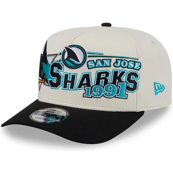 Lippikset kaareva beige snapback 9FIFTY A Frame Classic San Jose Sharks NHL New Era