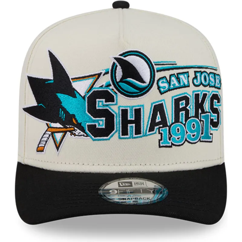 lippikset-kaareva-beige-snapback-9fifty-a-frame-classic-san-jose-sharks-nhl-new-era