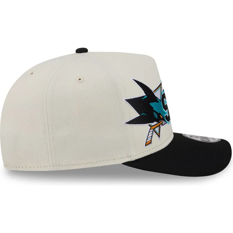 lippikset-kaareva-beige-snapback-9fifty-a-frame-classic-san-jose-sharks-nhl-new-era