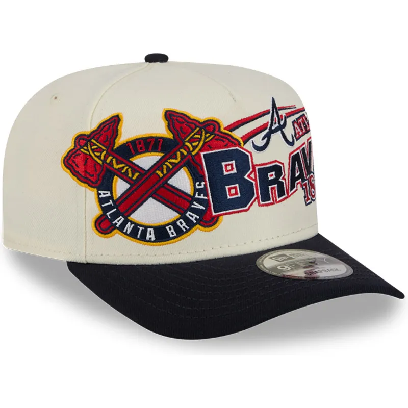 cap-kaareva-beige-snapback-9fifty-a-frame-classic-atlanta-braves-mlb-new-era cap-kaareva-beige-snapback-9fifty-a-frame-classic-atlanta-braves-mlb-new-era