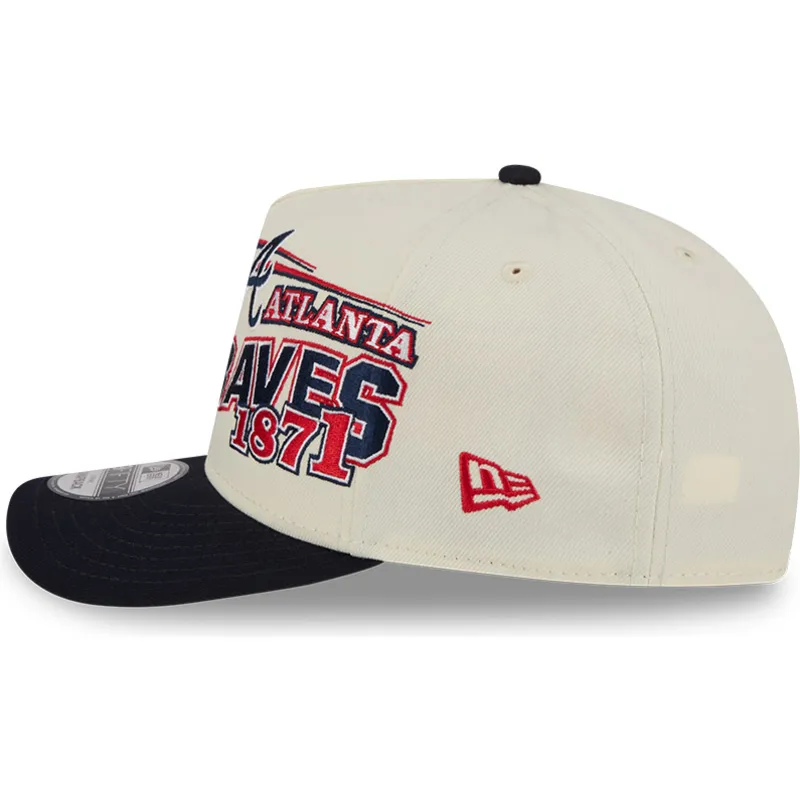 cap-kaareva-beige-snapback-9fifty-a-frame-classic-atlanta-braves-mlb-new-era cap-kaareva-beige-snapback-9fifty-a-frame-classic-atlanta-braves-mlb-new-era