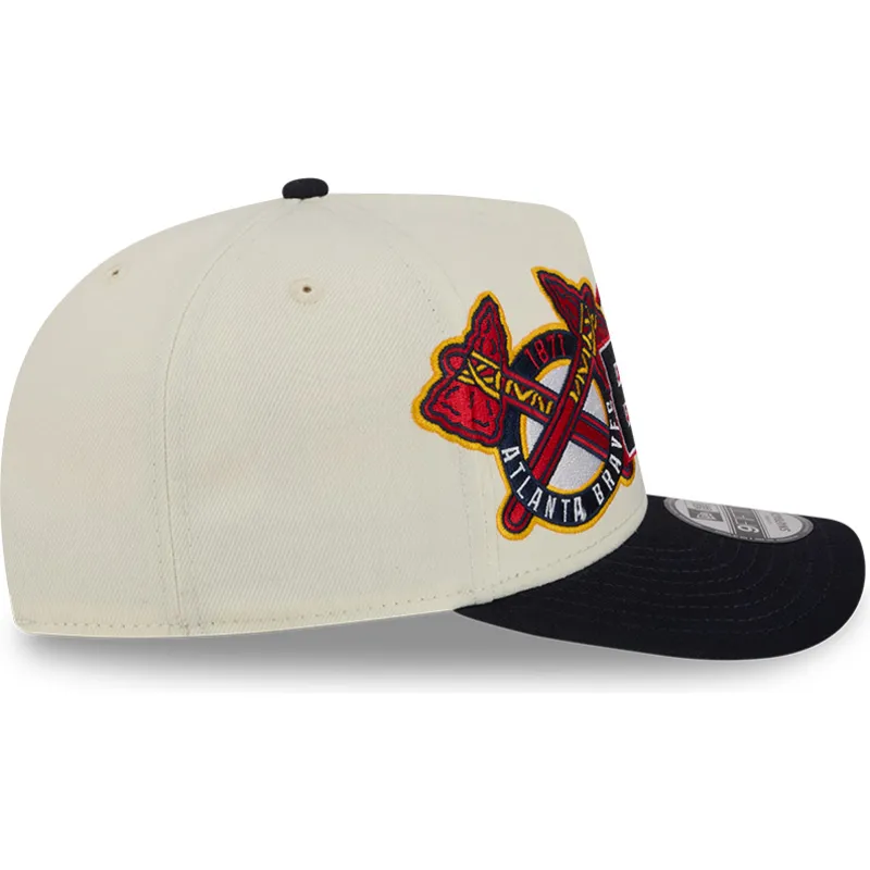 cap-kaareva-beige-snapback-9fifty-a-frame-classic-atlanta-braves-mlb-new-era cap-kaareva-beige-snapback-9fifty-a-frame-classic-atlanta-braves-mlb-new-era