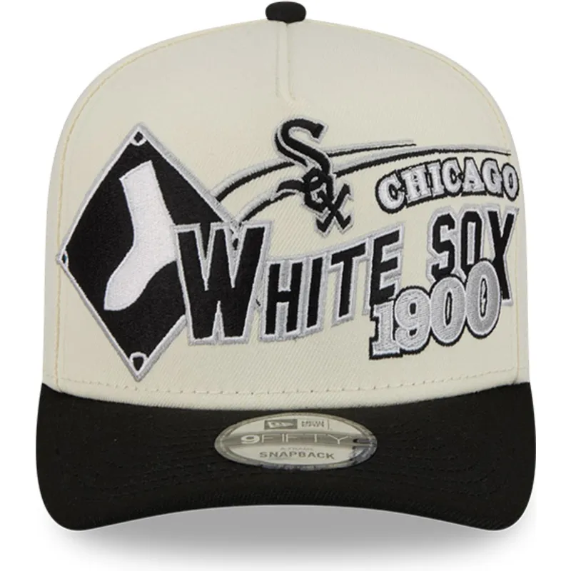 lippikset-kaareva-beige-snapback-9fifty-a-frame-classic-chicago-white-sox-mlb-new-era