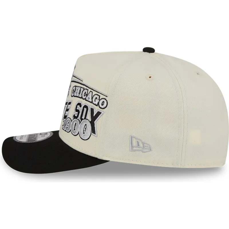 lippikset-kaareva-beige-snapback-9fifty-a-frame-classic-chicago-white-sox-mlb-new-era