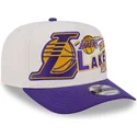 new-era-curved-brim-9fifty-a-frame-classic-los-angeles-lakers-nba-beige-and-purple-snapback-cap