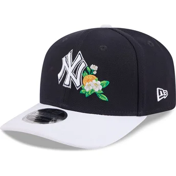 Lippikset kaareva laivastonsininen snapback 9SEVENTY Stretch Snap Flower New York Yankees MLB New Era