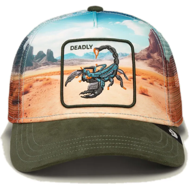 lippikset-kaareva-rekka-monivarinen-snapback-deadly-scorpion-in-the-element-the-farm-goorin-bros