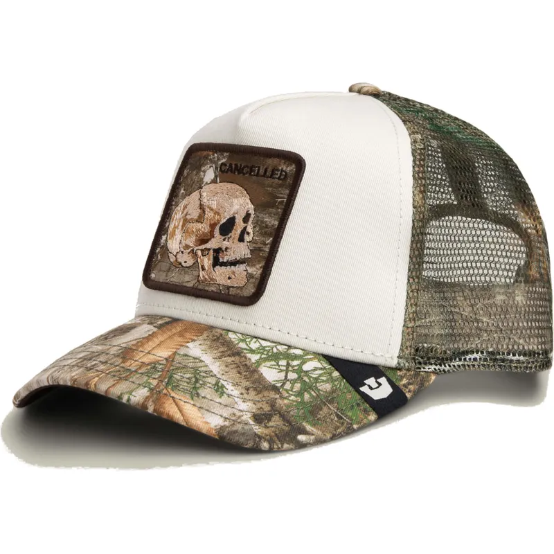 lippikset-kaareva-rekka-maastokuvio-snapback-realtree-edge-cancelled-skull-the-farm-goorin-bros
