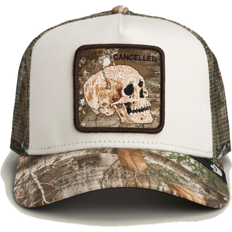 lippikset-kaareva-rekka-maastokuvio-snapback-realtree-edge-cancelled-skull-the-farm-goorin-bros