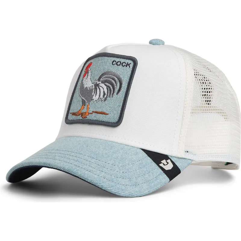 lippikset-kaareva-rekka-sininen-snapback-denim-rooster-the-farm-goorin-bros lippikset-kaareva-rekka-sininen-snapback-denim-rooster-the-farm-goorin-bros
