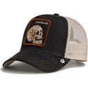 lippikset-kaareva-rekka-musta-snapback-cancelled-denim-skull-the-farm-goorin-bros