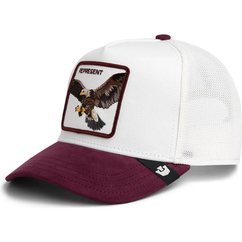 lippikset-kaareva-rekka-punainen-snapback-represent-microsuede-eagle-the-farm-goorin-bros