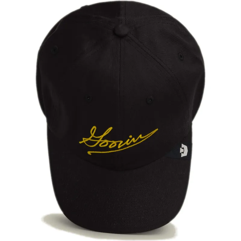 lippikset-kaareva-musta-saadettava-nauha-script-papa-the-farm-goorin-bros