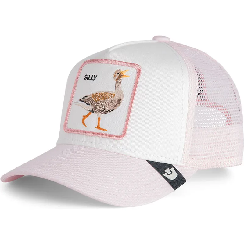 goorin-bros-youth-goose-whisper-silly-the-farm-white-and-pink-trucker-hat