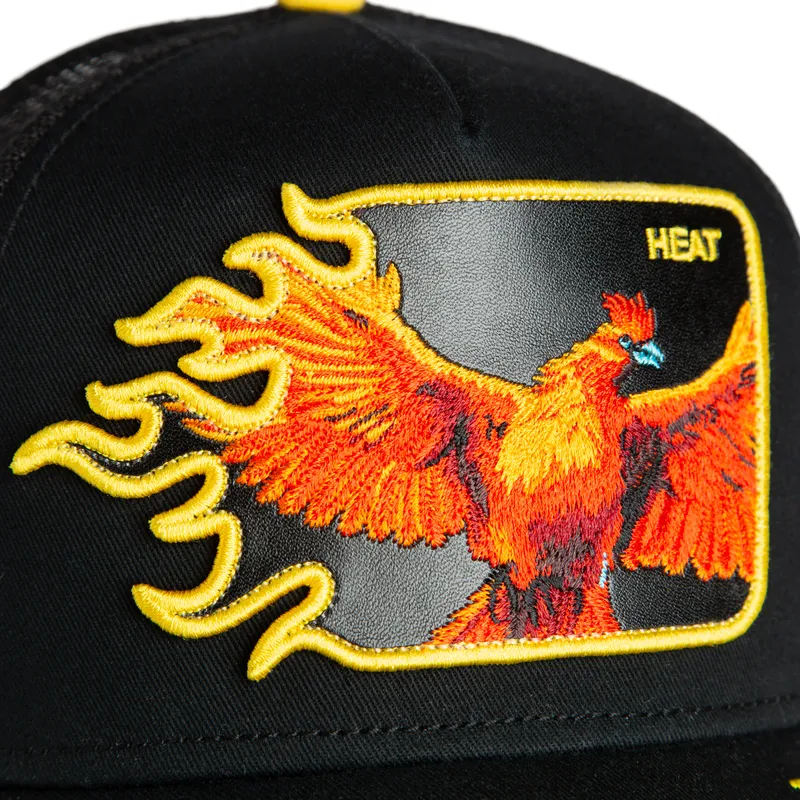 lippikset-kaareva-rekka-musta-snapback-heat-flames-the-farm-goorin-bros